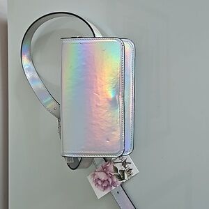 Kensie Silver Iridescent 2 in 1 Belt Bag NWT
